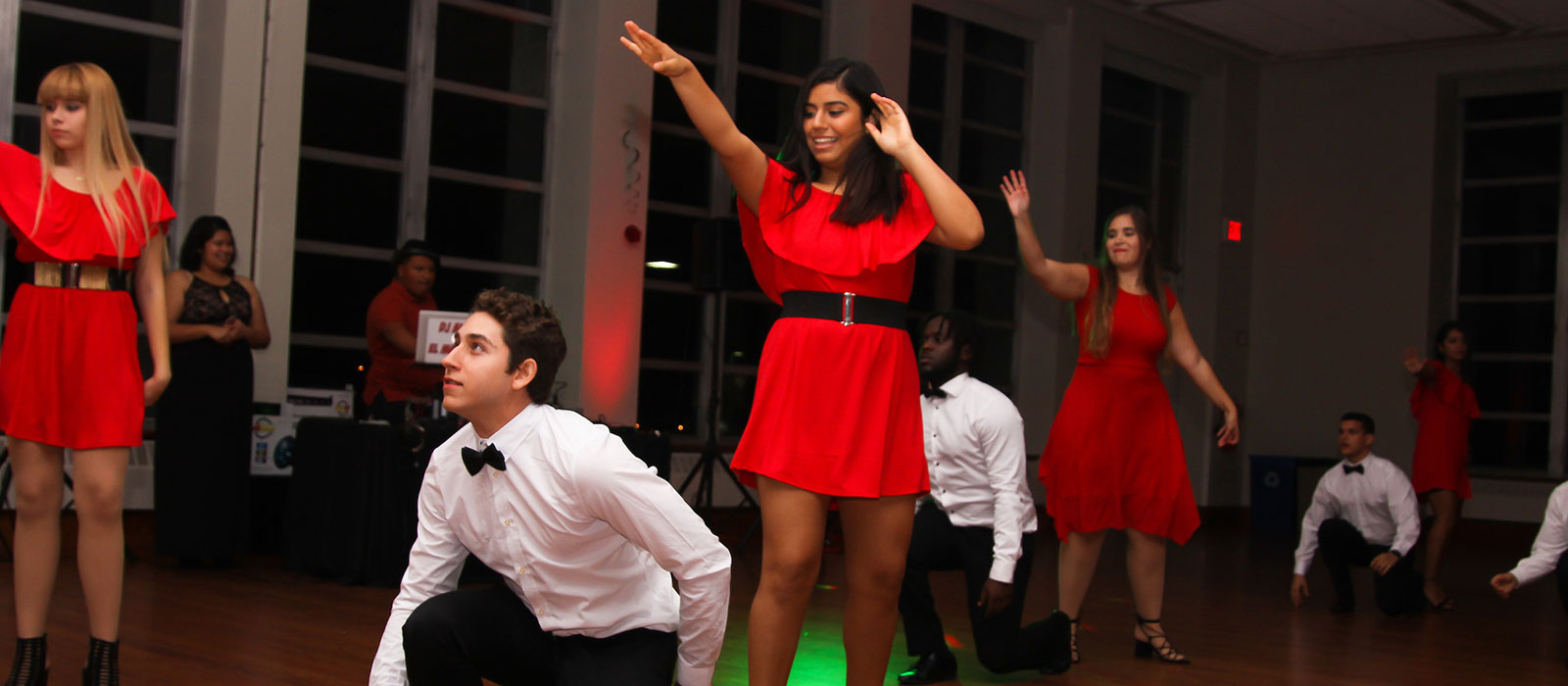 Students dancing